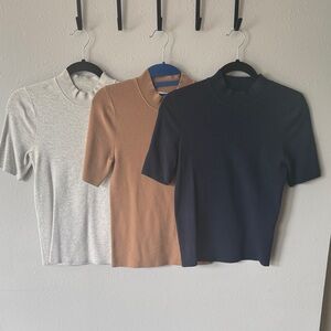 3-pack Banana Republic Standard Mock Neck Sweaters, Size Small